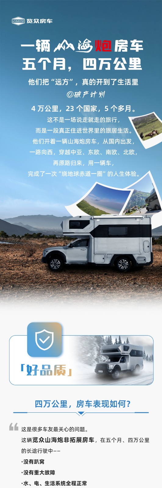 5個月，4萬公里，山海炮房車是陪他們走完23個國家的房車